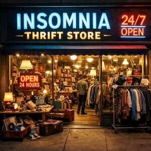 Insomnia Thrift Store Neon Sign